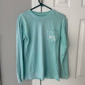 blue southern fried cotton long sleeve shirt